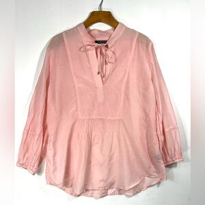 Ralph Lauren Pink Tie-Neck Blouse size Xl